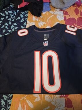 Nike NFL Men's Chicago Bears #10 Navy Football Jersey